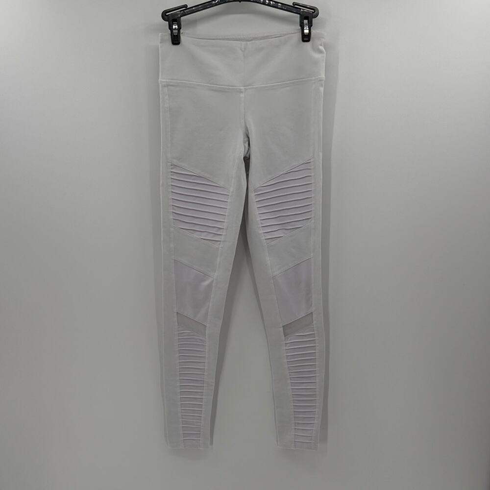Alo Women's Moto Leggings - White - Small